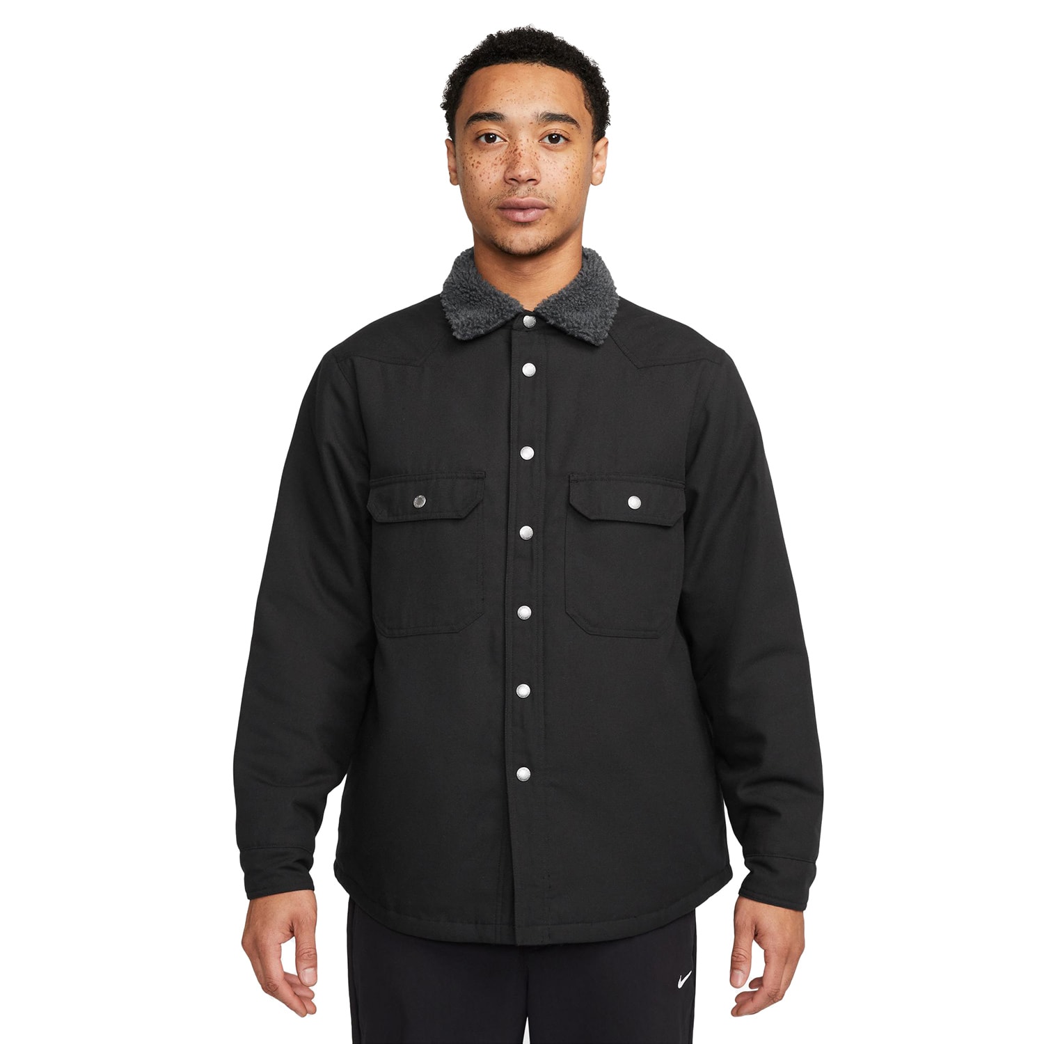 Street Jacket Nike SB Padded Flannel black/anthracite | Snowboard