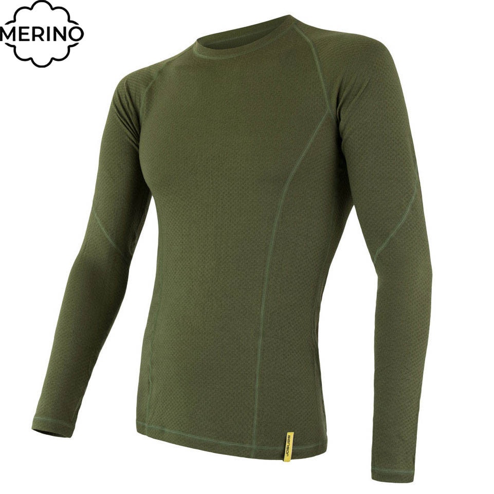 Sensor Merino Double Face safari green L 22/23