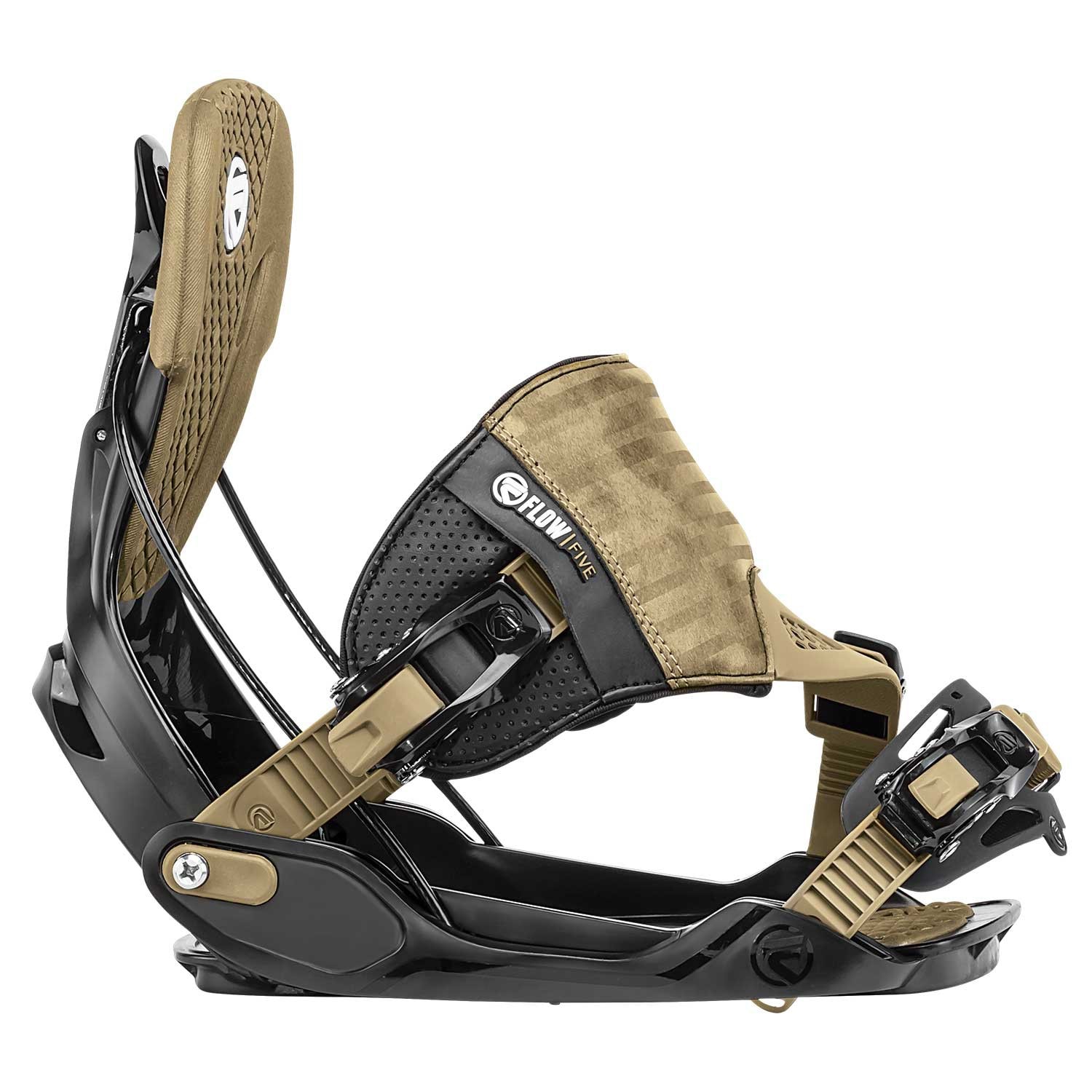 FLOW FIVE ビンディング BLK/KHAKI Snowboard Binding Flow Five Hybrid black/khaki | Snowboard